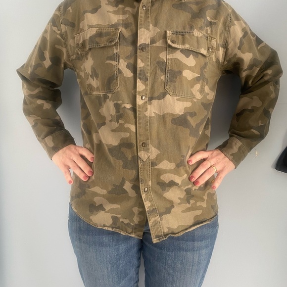 Zara Lightweight Camo Military Jacket 13-14 - Picture 9 of 9